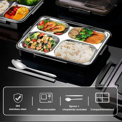 Stainless Steel Bento Box With Utensils And Insulated Bag