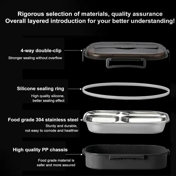 Stainless Steel Bento Box With Utensils And Insulated Bag