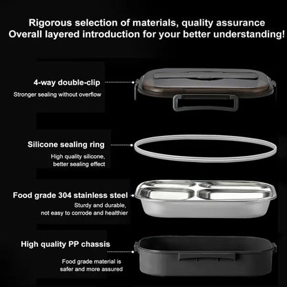 Stainless Steel Bento Box With Utensils And Insulated Bag