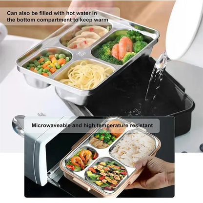 Stainless Steel Bento Box With Utensils And Insulated Bag
