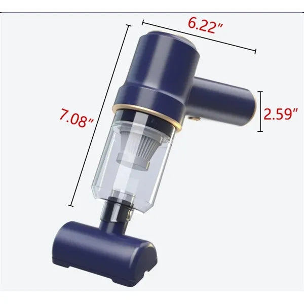 Handheld Car Vacuum Cleaner with LED Light and Multi-Nozzles
