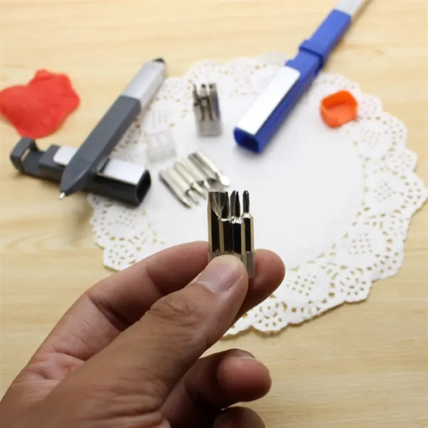 Functional tool pen with mobile phone holder and screwdriver