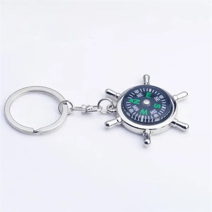 Key Ring Metal Compas Men'S Car Keychain Backpack