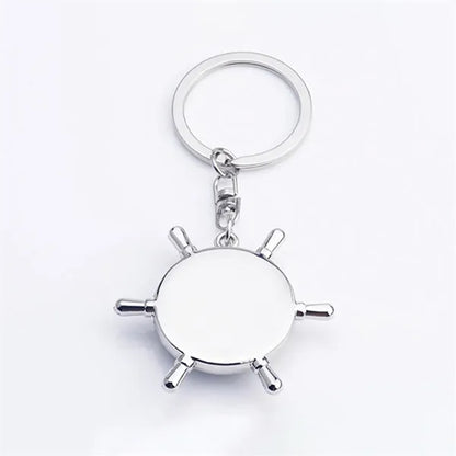 Key Ring Metal Compas Men'S Car Keychain Backpack