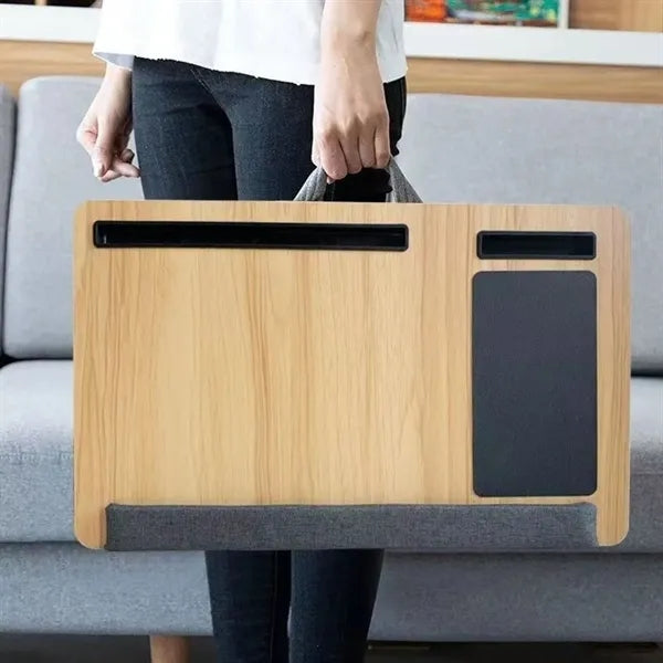 Bamboo Platform Laptop Lap Desk with Mouse Pad Holder