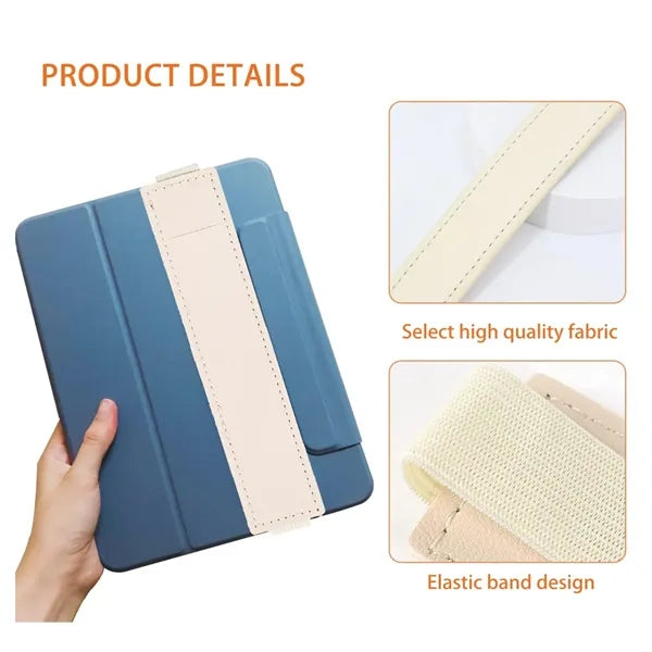 Adjustable Elastic Band Notebook Leather Pen Holder