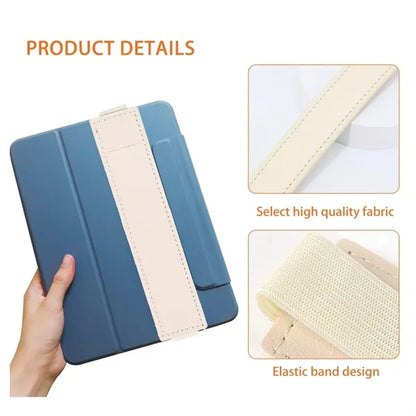 Adjustable Elastic Band Notebook Leather Pen Holder