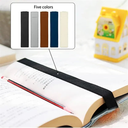 Adjustable Elastic Band Notebook Leather Pen Holder