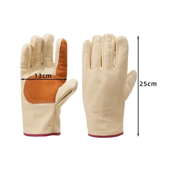 Double Layer Thickening Canvas Work Gloves
