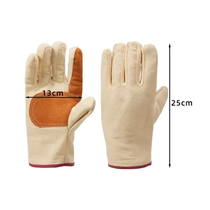 Double Layer Thickening Canvas Work Gloves