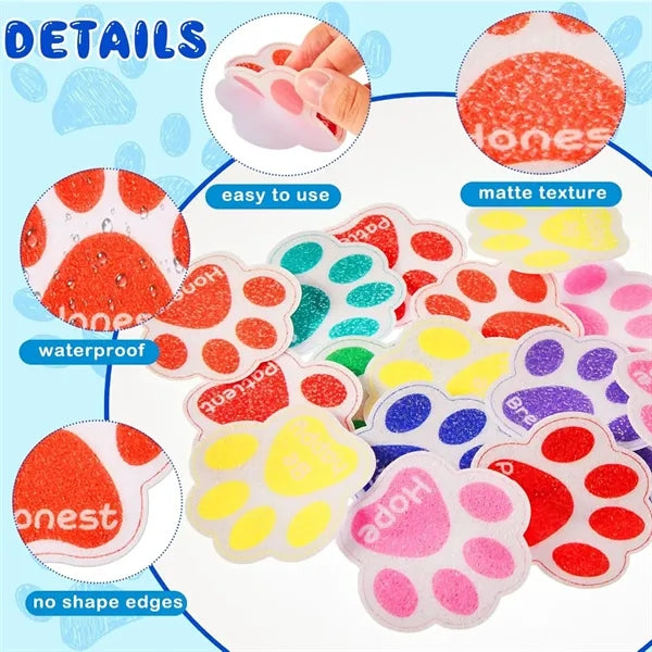 Mood Calm Paw Print Stickers For Anxiety Sensory