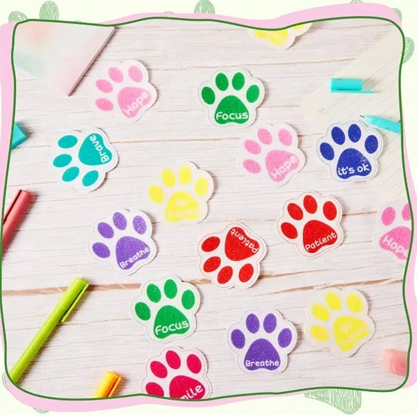 Mood Calm Paw Print Stickers For Anxiety Sensory