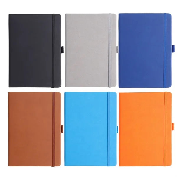 5.6" x 8.2" PU Business Notebook With Pen