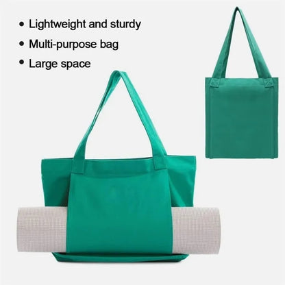 Custom Women Fitness Round Canvas Yoga Mat Carry Tote Bag