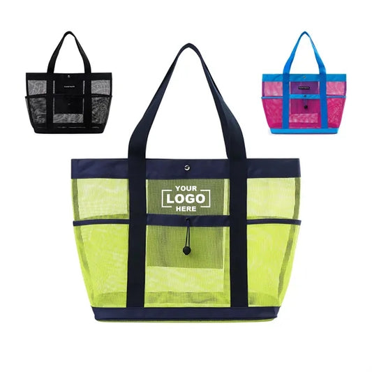 Color Mesh Beach Bag Oversized Tote