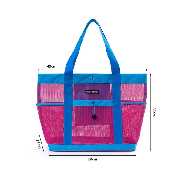 Color Mesh Beach Bag Oversized Tote
