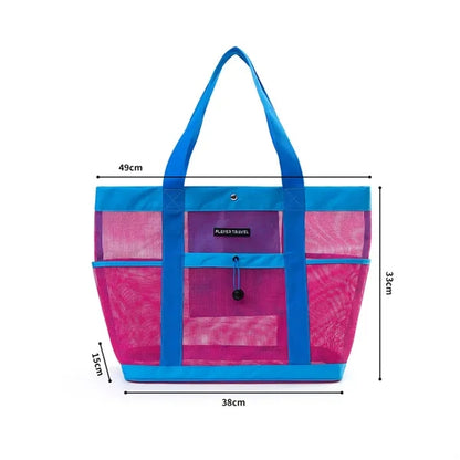 Color Mesh Beach Bag Oversized Tote