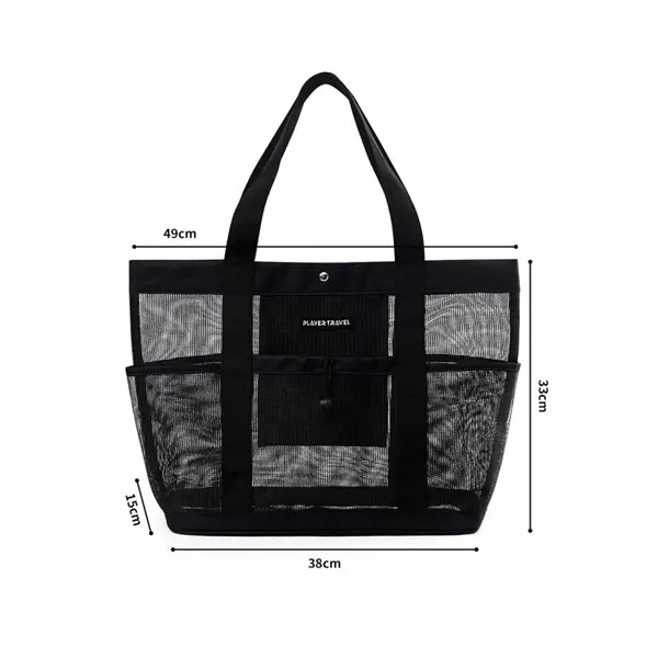 Color Mesh Beach Bag Oversized Tote