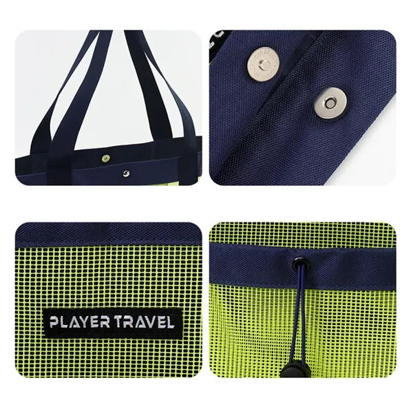 Color Mesh Beach Bag Oversized Tote