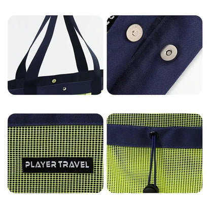 Color Mesh Beach Bag Oversized Tote