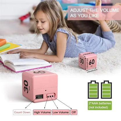 ABS Flip Cube Digital Countdown Timer with LED Display