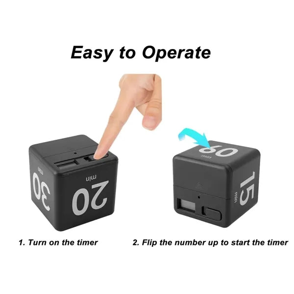 ABS Flip Cube Digital Countdown Timer with LED Display