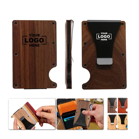Multi-Purpose Wood Card Bag w/ Money Clip
