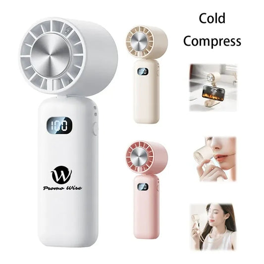 USB Cold Compress Handheld Foldable Cooling Fan