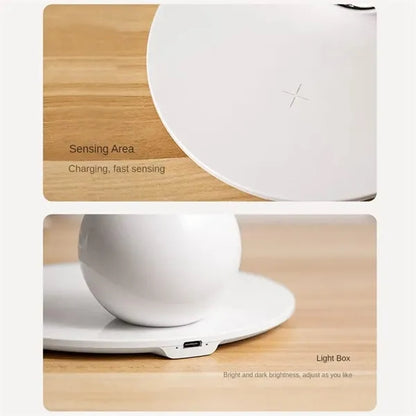 15W 3-in-1 Wireless Charger Night Light Digital Alarm Clock