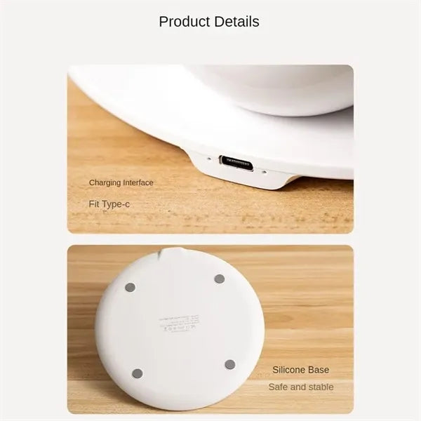 15W 3-in-1 Wireless Charger Night Light Digital Alarm Clock