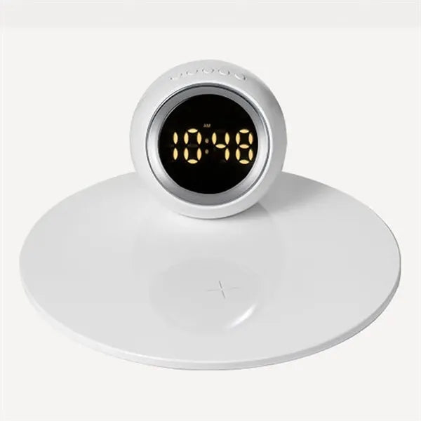 15W 3-in-1 Wireless Charger Night Light Digital Alarm Clock