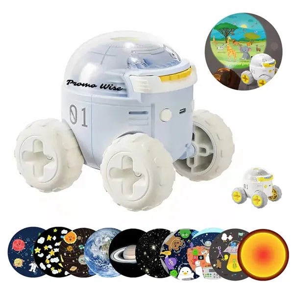 USB Rechargeable Galaxy Nebula Projector Car Shape Lamp