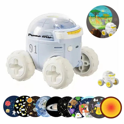 USB Rechargeable Galaxy Nebula Projector Car Shape Lamp