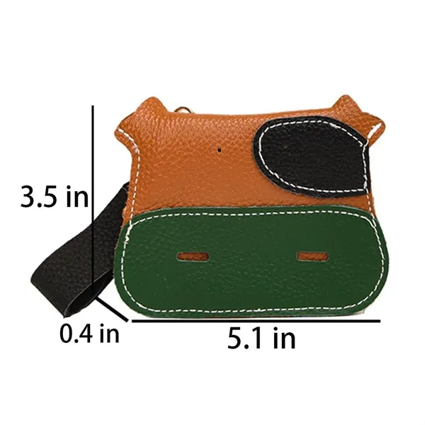 Genuine Leather Mini Cow Pattern Coin Purse Wallet