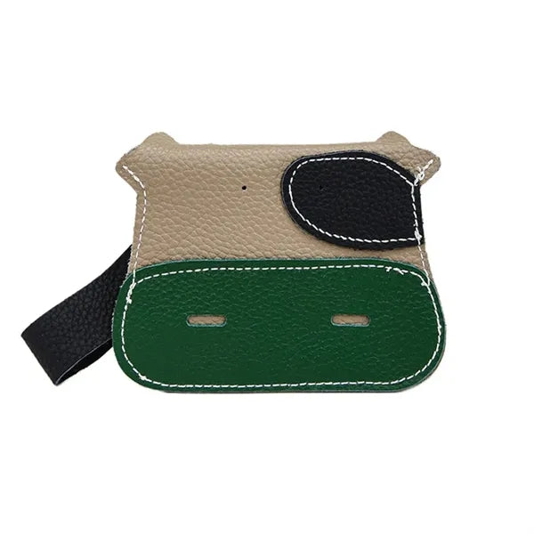 Genuine Leather Mini Cow Pattern Coin Purse Wallet