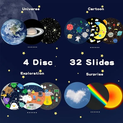 USB Rechargeable Galaxy Nebula Projector Car Shape Lamp