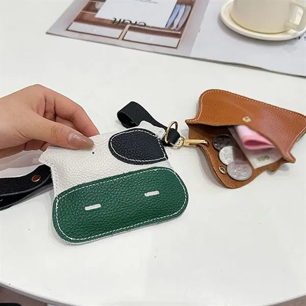 Genuine Leather Mini Cow Pattern Coin Purse Wallet
