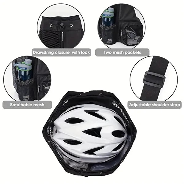 Dry Wet Separation Swim Bag Mesh Drawstring Beach Backpack