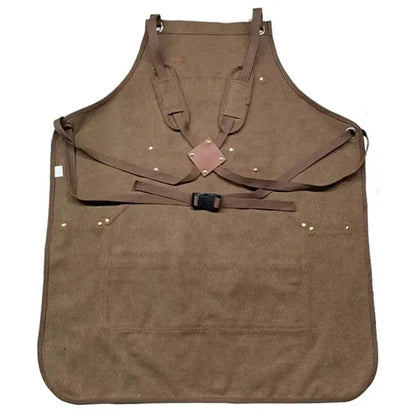 Waterproof Canvas Carpenter Work Apron with Tool Pocket