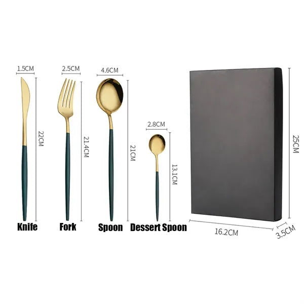 Mirror polishing stainless steel cutlery set