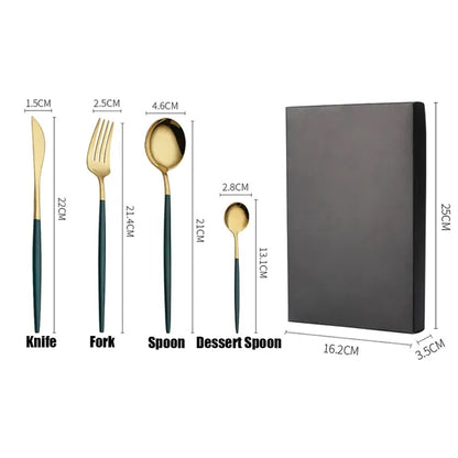 Mirror polishing stainless steel cutlery set