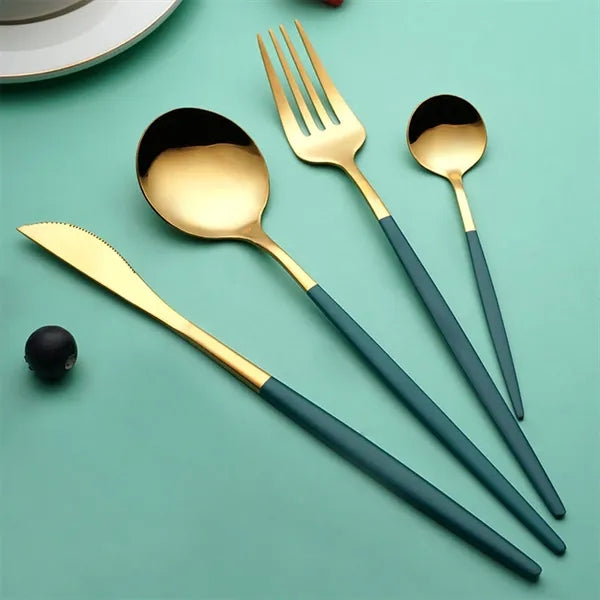 Mirror polishing stainless steel cutlery set