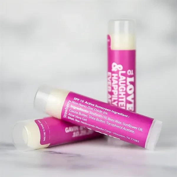 Custom SPF 15 Beeswax Lip Balms - One Imprint Color