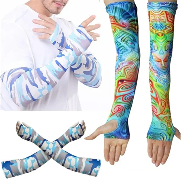 CoolMax summer compression Arm sleeves w/ thumb loop holder
