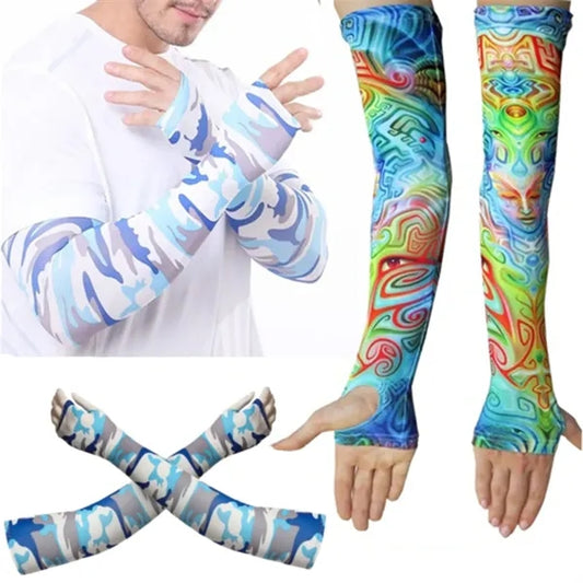CoolMax summer compression Arm sleeves w/ thumb loop holder