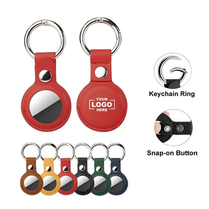 PU Leather Tag Holder with Keyring