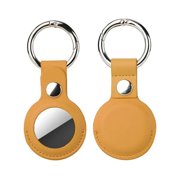 PU Leather Tag Holder with Keyring