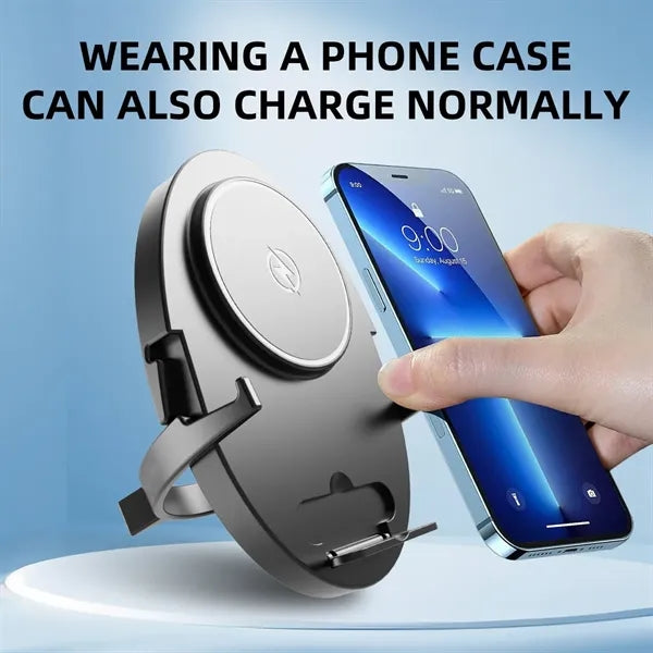 Folding 15W Fast Charging Mobile Phone Holder Wireless Charg