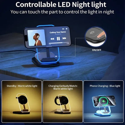 3 in 1 Magnetic Wireless Fast Charger