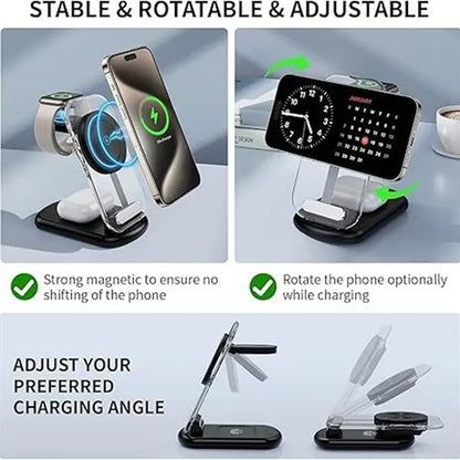 3 in 1 Magnetic Wireless Fast Charger